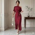 Womens Solid-Color Elegant & Sophisticated Bodycon Maxi Dress